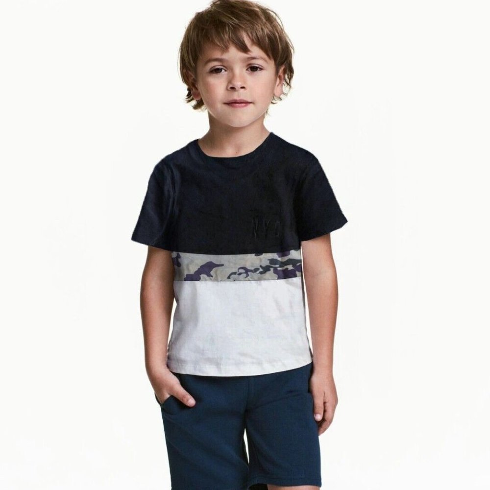 River Island Baby Boys Multicolor Camouflage ColorBlock T-Shirt